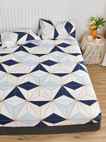 1 Họa Tiết Hình Học Trang Bị Tấm Hiện Đại Vải Trang Bị Tấm Đáy Cho Gia Đình - Nhiều màu - Xem 3