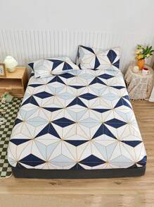 1 Họa Tiết Hình Học Trang Bị Tấm Hiện Đại Vải Trang Bị Tấm Đáy Cho Gia Đình - Nhiều màu - Xem 4