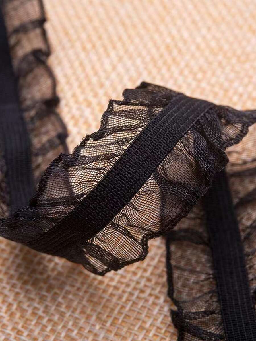 1roll Polyester DIY Webbing, Modern Black Decorative Webbing For Sewing ...