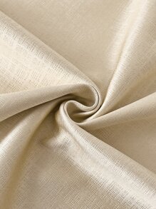 Solid Color Single Panel Curtain, Minimalist Polyester Single Panel Blackout Curtain For Bedroom And Living Room - Beige - View 6