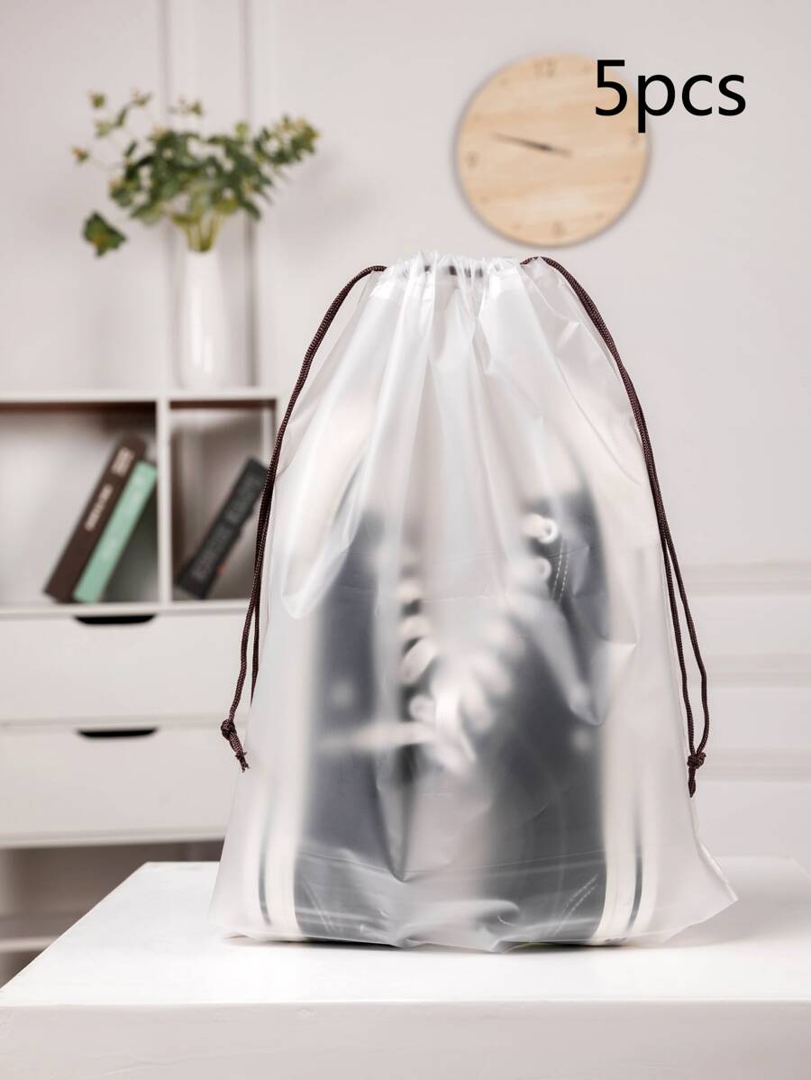 3/5/8 chiếc Túi đựng giày du lịch thời trang đơn giản trong suốt, Bộ túi đựng giày có dây rút đựng giày, giày thể thao, giày tập thể dục, dép lê, giày chạy bộ Túi đựng giày, hộp đựng giày, phụ kiện đựng giày khi đi du lịch, kỳ nghỉ, du ngoạn, kỳ nghỉ hè, túi du lịch, đồ dùng du lịch thiết yếu cho ký túc xá đại học, trường học tại nhà - Nhiều màu - Xem 1