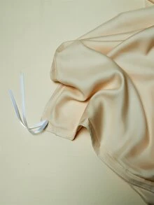 3pcs/set Solid Color Duvet Cover Set Without Filler, Modern Fabric Bedding Set For Home - Apricot - View 4