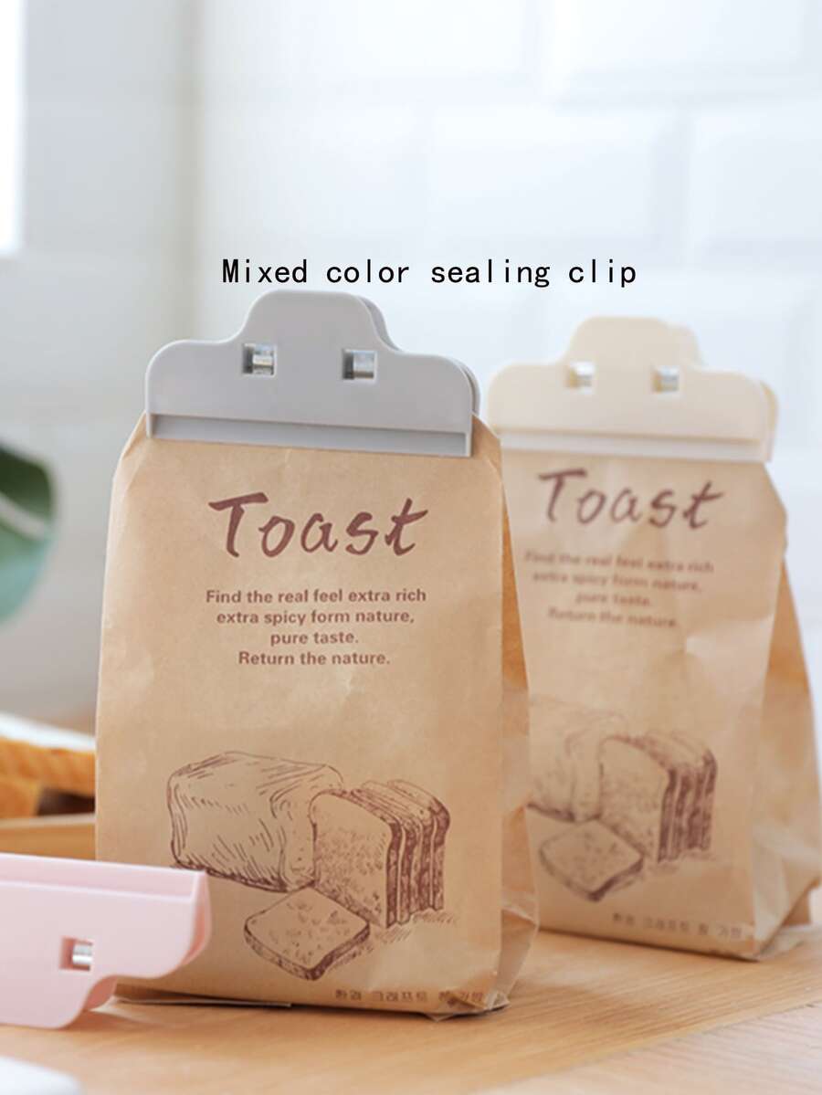 1pc ABS Bag Clip, Modern Plain Design Food Sealing Clip For Home - Multicolor - View 1