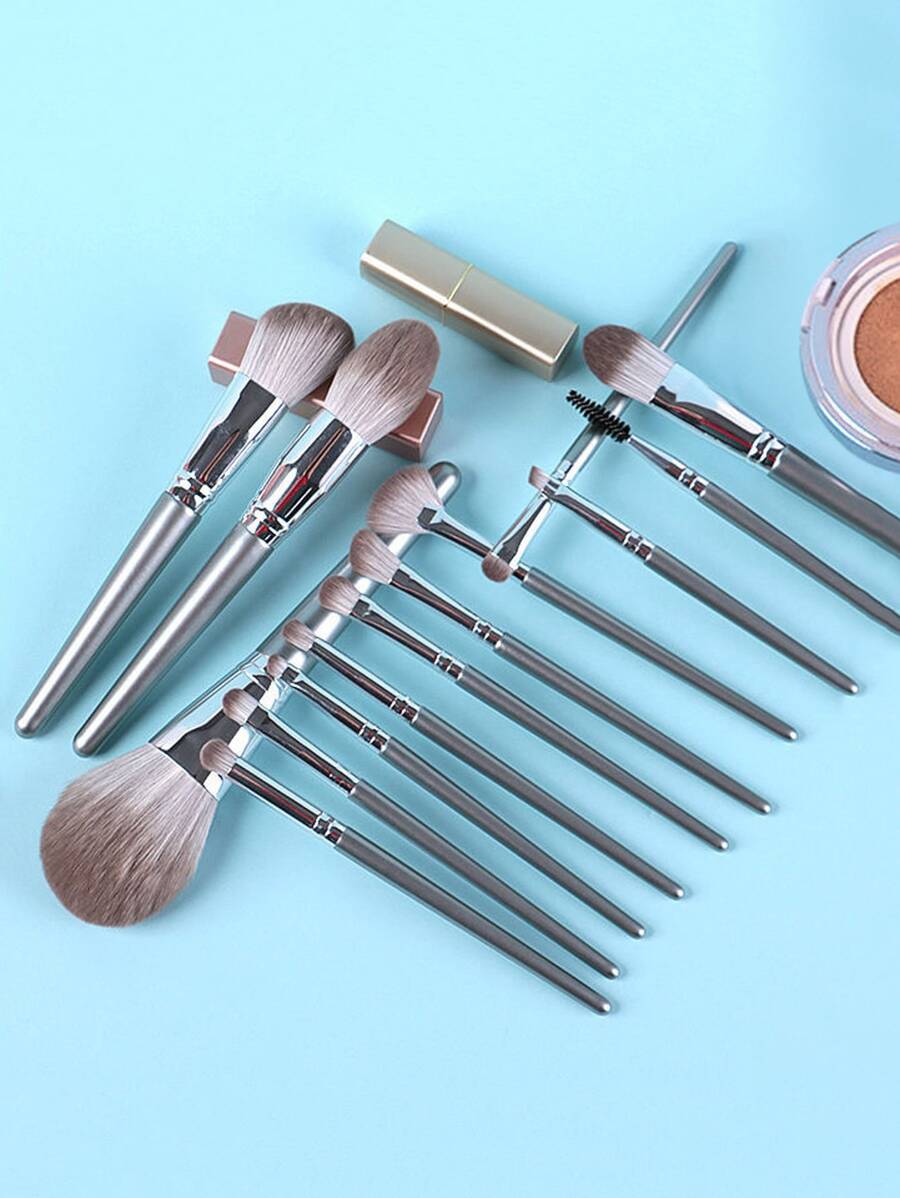 14件套化妆刷套装，化妆刷套装，化妆刷包，化妆刷套装，全套化妆刷，化妆刷套装，全套化妆工具，刷子套装，化妆刷套装，化妆礼盒套装 - 灰色 - 查看 1