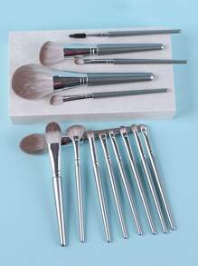 14件套化妆刷套装，化妆刷套装，化妆刷包，化妆刷套装，全套化妆刷，化妆刷套装，全套化妆工具，刷子套装，化妆刷套装，化妆礼盒套装 - 灰色 - 查看 2