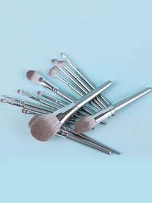 14件套化妆刷套装，化妆刷套装，化妆刷包，化妆刷套装，全套化妆刷，化妆刷套装，全套化妆工具，刷子套装，化妆刷套装，化妆礼盒套装 - 灰色 - 查看 3