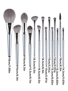 14件套化妆刷套装，化妆刷套装，化妆刷包，化妆刷套装，全套化妆刷，化妆刷套装，全套化妆工具，刷子套装，化妆刷套装，化妆礼盒套装 - 灰色 - 查看 4