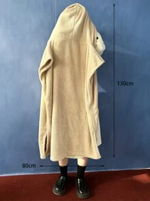 1入組超細纖維浴袍浴室現代口袋細節浴袍