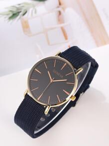 Đồng hồ thạch anh con trỏ tròn nam - Màu xanh lam - Xem 2