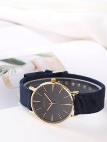 Đồng hồ thạch anh con trỏ tròn nam - Màu xanh lam - Xem 3