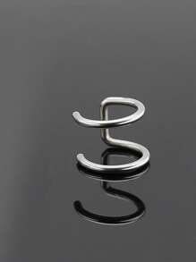 1入組時尚不銹鋼極簡唇釘適用於衣物裝飾不銹鋼受歡迎穿孔身體鏈禮品適合女士和男士