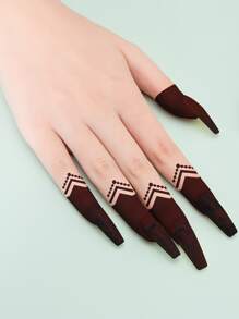 3 mẫu khuôn xăm hình vân tay rỗng tối giản, đa năng và thiết thực - màu đen - Xem 2