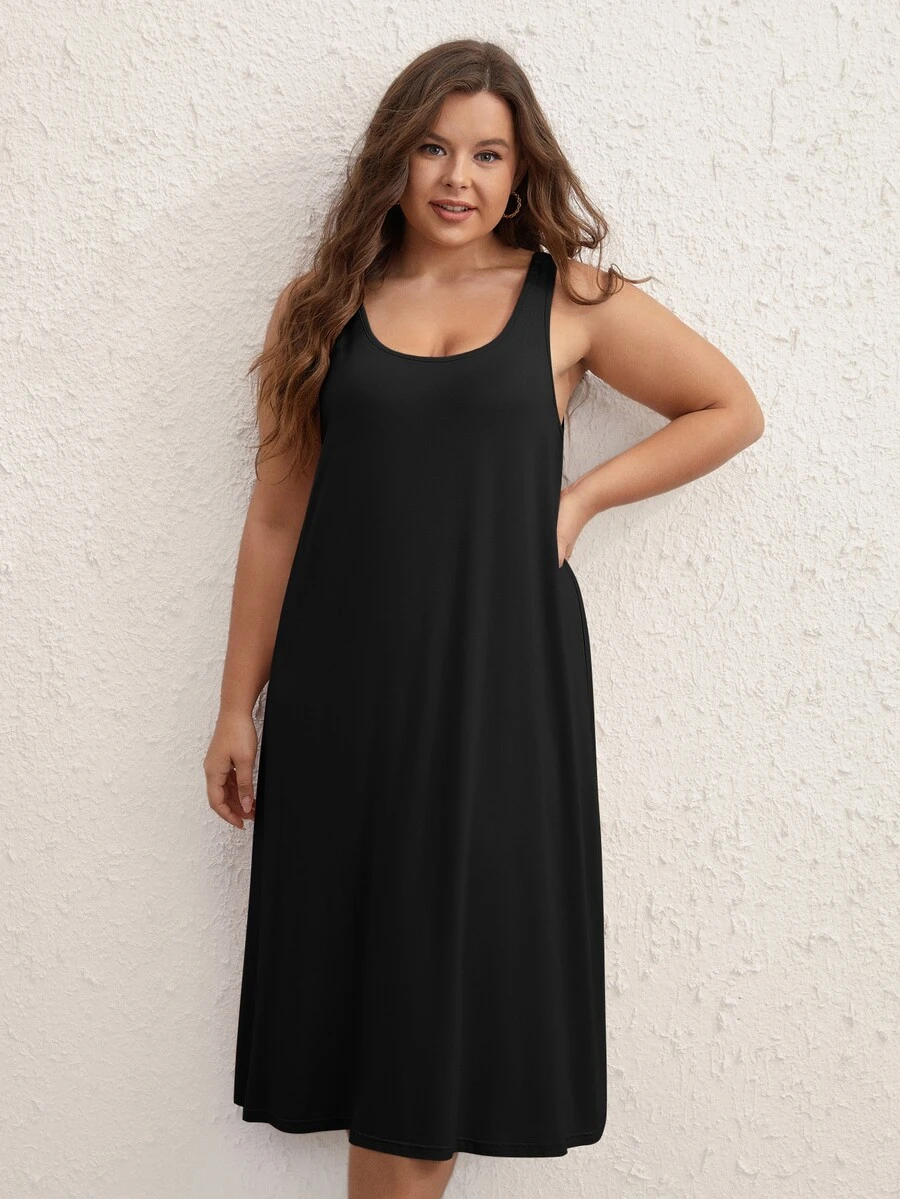 SHEIN BASICS Vestido tank unicolor