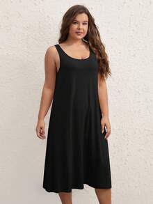 SHEIN BASICS Vestido tank unicolor