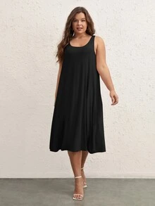 SHEIN BASICS Vestido tank unicolor