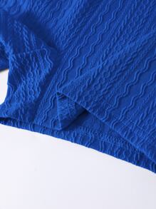 SHEIN Unity Đơn vị Nữ Lộ Lưng Buộc lại màu trơn - Màu xanh lam - Xem 4