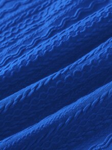 SHEIN Unity Đơn vị Nữ Lộ Lưng Buộc lại màu trơn - Màu xanh lam - Xem 5