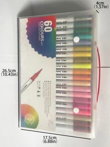 60支混色記號筆簡單多用途永久記號筆學校繪圖書寫 - 彩色 - 查看 3