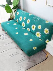 1入組套花卉圖案彈力沙發套現代滌綸沙發套適合家用 - 墨綠色 - 查看 1