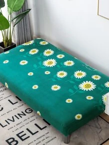 1入組套花卉圖案彈力沙發套現代滌綸沙發套適合家用 - 墨綠色 - 查看 2