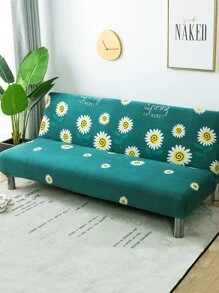 1入組套花卉圖案彈力沙發套現代滌綸沙發套適合家用 - 墨綠色 - 查看 3