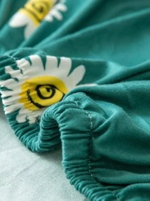 1入組套花卉圖案彈力沙發套現代滌綸沙發套適合家用 - 墨綠色 - 查看 5