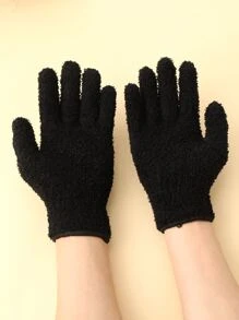 1pair Hair Coloring Gloves - Black - View 2