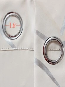 Estelar Textiler 2 chiếc rèm họa tiết sọc, rèm cản sáng polyester hiện đại cho phòng ngủ và phòng khách - Màu be - Xem 7