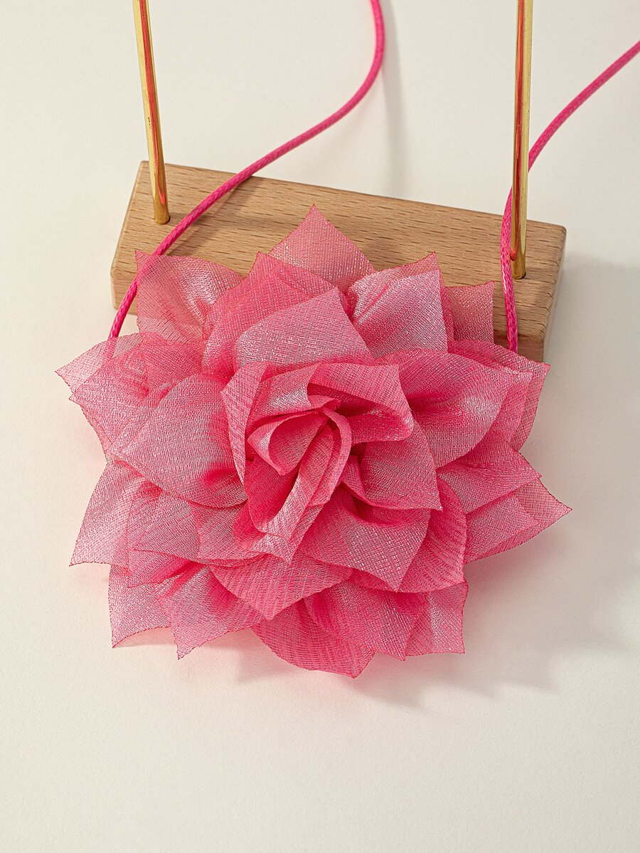 花朵裝飾頸鏈 - 彩色 - 查看 1