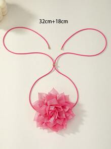 花朵裝飾頸鏈 - 彩色 - 查看 3