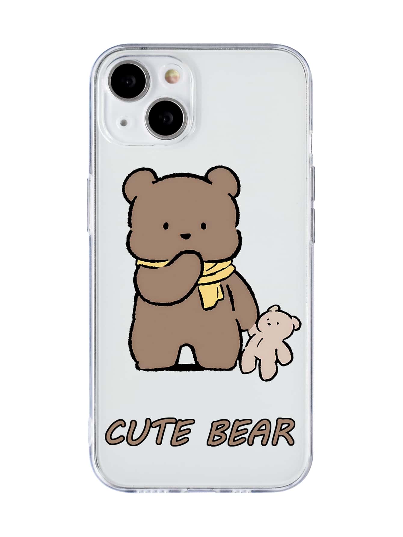 Cartoon Bear Pattern Phone Case - Multicolor - View 4