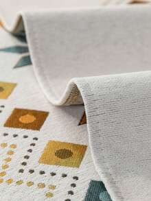 1入組套幾何圖案沙發巾現代滌綸防滑沙發套毯適用於客廳 - 米色 - 查看 4