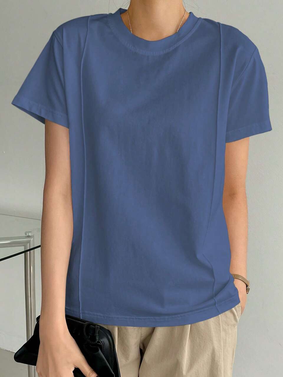 Solid Seam Detail Tee