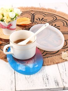 1pc Silicone Coaster Mold, Classic Oval Shaped Tray Mold For DIY - Clear - View 6