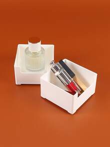 1 PC Nhựa Để Bàn Trang Điểm Giá Đỡ Tối Giản Đa Năng Trang Điểm Hộp Bảo Quản Đồ Trang Điểm Bảo Quản Nhà - trắng - Xem 5