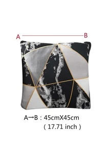 1 Vỏ gối đàn hồi không có ruột, thiết kế họa tiết bất đối xứng - Nhiều màu - Xem 3