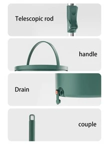 1套ABS解放雙手拖把,現代綠色拖把套裝