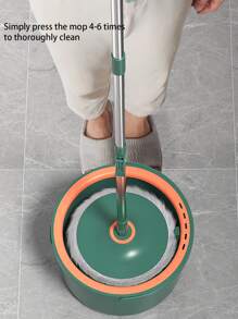 1套ABS解放雙手拖把,現代綠色拖把套裝