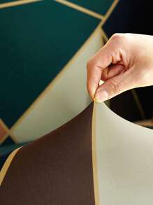 2入組套幾何圖案彈力沙發套帶靠墊套無填充物現代滌綸沙發套家用 - 彩色 - 查看 3