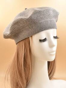 Boina mezcla de lana unicolor - Gris Claro - Ver 1