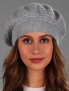 Boina mezcla de lana unicolor - Gris Claro - Ver 5