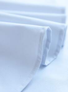 單色純白色聚酯纖維圓桌布(1片/包) - 白色 - 查看 4