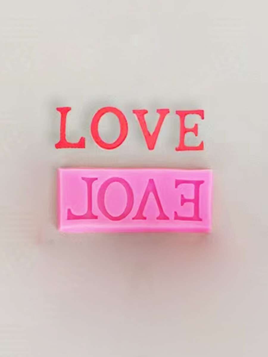 1入組愛心diy手工巧克力蛋糕裝飾矽膠模具 - 粉色 - 查看 1