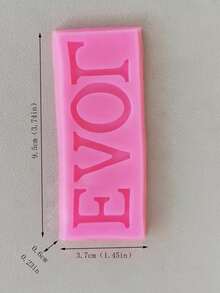 1入組愛心diy手工巧克力蛋糕裝飾矽膠模具 - 粉色 - 查看 2