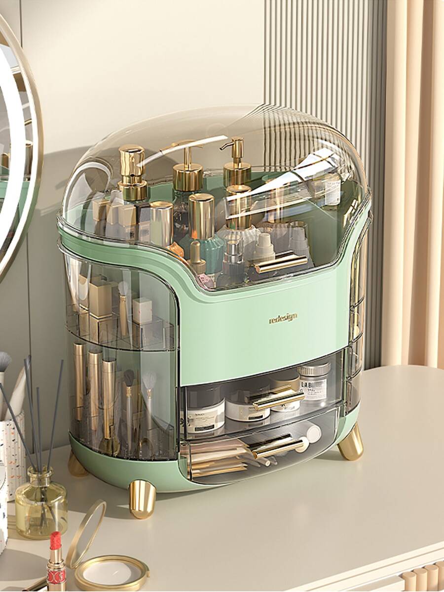 1pc PS Makeup Storage Box, Modernist High-capacity Storage Box For Home