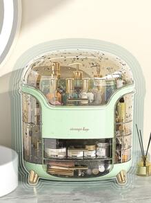 1pc PS Makeup Storage Box, Modernist High-capacity Storage Box For Home - Green - View 5