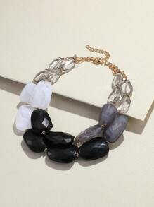 1 vòng cổ đính cườm nhiều lớp phong cách Boho cho nữ để trang trí hàng ngày - Nhiều màu - Xem 1