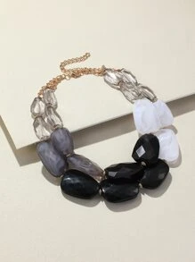 1 vòng cổ đính cườm nhiều lớp phong cách Boho cho nữ để trang trí hàng ngày - Nhiều màu - Xem 2