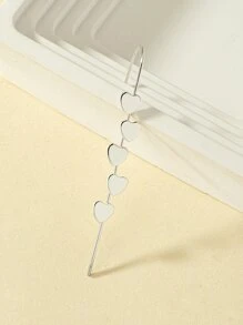 1 bông tai trang trí trái tim thời trang cho phụ nữ để trang trí hàng ngày - Bạc - Xem 3