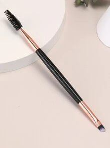 1pc Double-sided Eyebrow & Eyelash Brush - Rose Gold - View 2